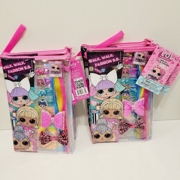 4 LOL Trolls Mini Backpacks Bows Hair Clips Barretts Accessories Party Favors - Picture 3 of 4